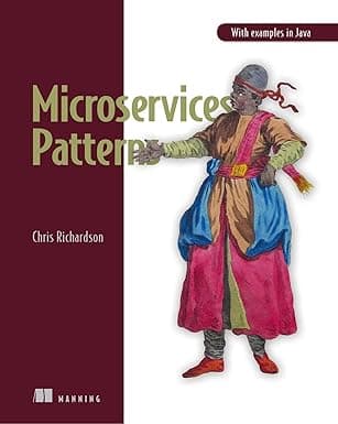 Capa do livro Microservices Patterns por Chris Richardson
